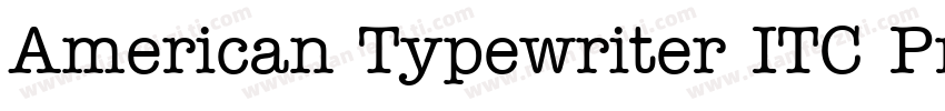 American Typewriter ITC Pro Medium字体转换